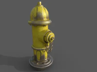 Fire Hydrant  Low-poly 3D model