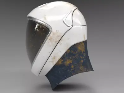 SpaceX Space Suit Helmet - 4k PBR textures Low-poly 3D model