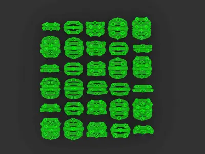 30 rings bueatiful light weight Fusion rings 3D print model