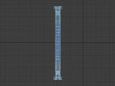 SKC - Train Bridge - Metal 3D model