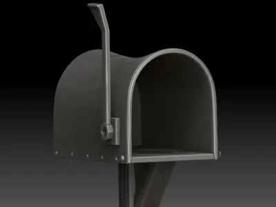 stylized mailbox 3D model