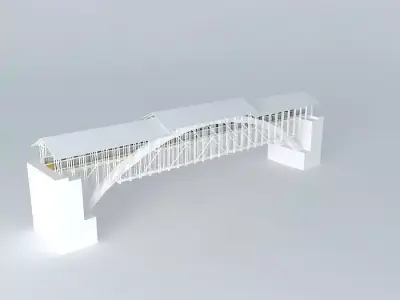 Bamboo bridge Free 3D model