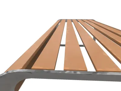 Street Chair Low-poly 3D model