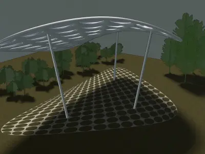 Parametric pavilion scene 2348 3D model