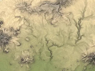 Addis Ababa - 3D Terrain Model Low-poly 3D model