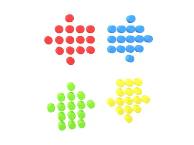 Arrow Dotted Style Symbol V1 003 Low-poly 3D model