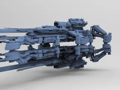 Advanced Ancient Civilization Ship architecture 9  3D model