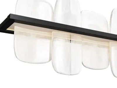Vitre Large Linear LED Pendant Low-poly 3D model