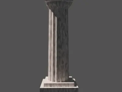 Comun Greek Column Low-poly 3D model
