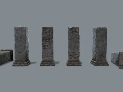 old ruin Low-poly 3D model