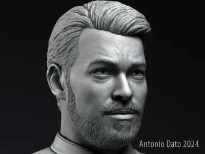 Jonathan Frakes as William Riker Bust Printable 3D Model 3D print model