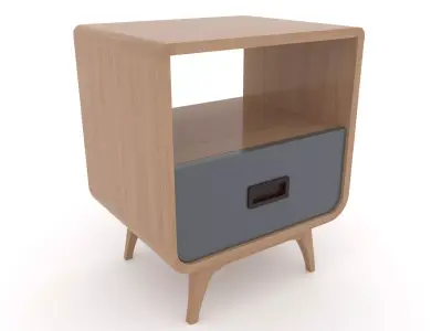 Modern Scandinavian SideTable 1T Morris Low-poly 3D model