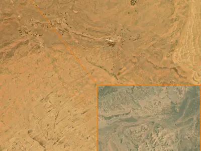 NEOM city topography Saudi Arabia - tile n27 e38 3D model