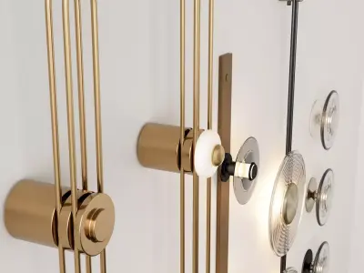 Round Sconce Set 1 3D model