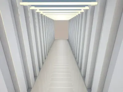 Sci Fi Tunnel 3D model 24