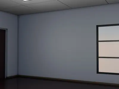 Empty Room  Low-poly 3D model