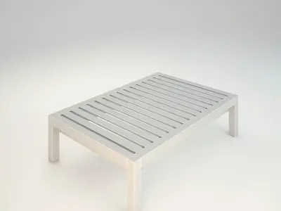 exterior wooden table 3D model