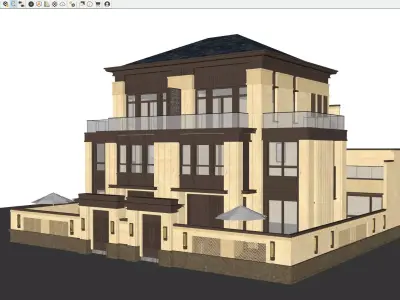 Neoclassical Villa Exterior 3D model