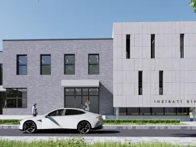 public building Low-poly 3D model