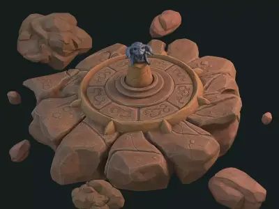 Fantasy pedestal 3D model