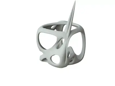 SciFi Cube Object No 16647 Low Poly Shape Texture