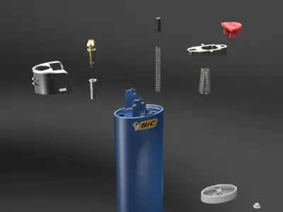 Bic Lighter 3D print model