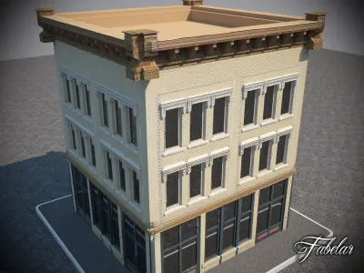 Building 02 Low-poly 3D model