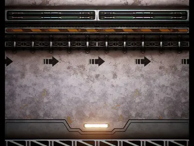 PBR Sci-Fi Texture Pack 07 Low-poly 3D model