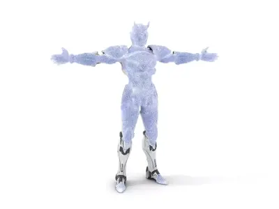 Futuristic White Armor model pack Low-poly 3D model