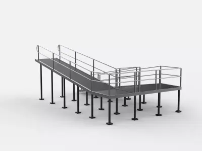 Wheelchair ramp 4 3D model