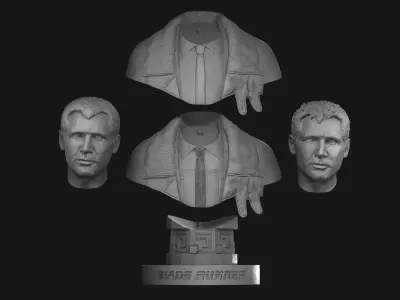 Rick Deckard Blade Runner Bust 3D print model