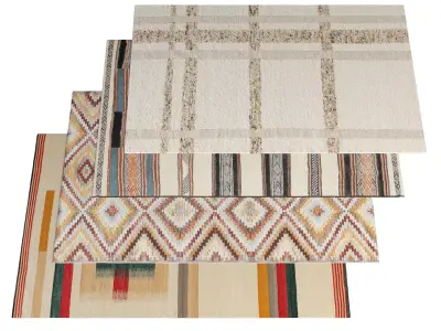 Flat Weave Rug Rug Artis and rug Giorgio Cream by Benuta 3D model