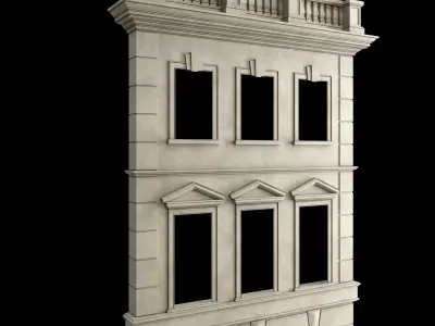 Facade Classic House v 01 Low-poly 3D model
