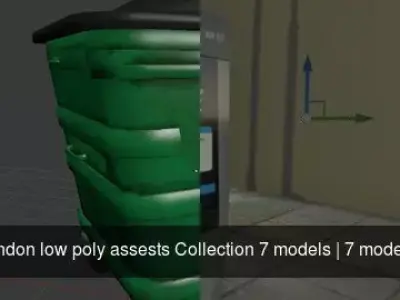 london low poly assests Collection 7 models 3D Model Pack