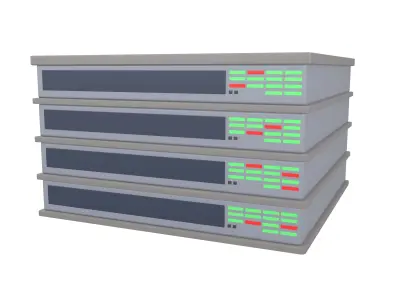 Cartoon Servers v2 003 Low-poly 3D model