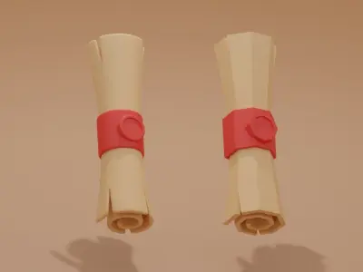 Game Asset Scroll 3D model