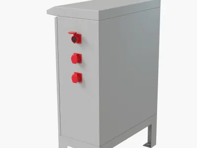Outdoor electric box detailed 3D model