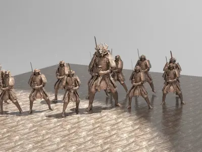 Japanese Ancient genma army 1  3D model