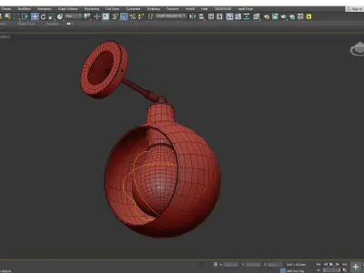 EDENDALE ANGLED ARTICULATING SCONCE Low-poly 3D model