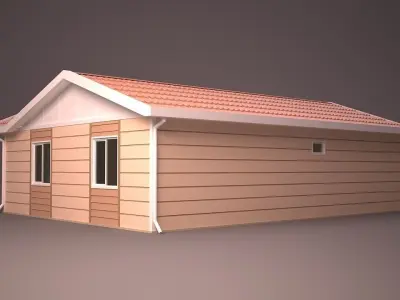 HOME house with roof 3D model