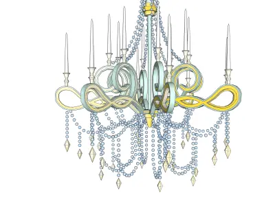 chandelier 01 3D model purchase
