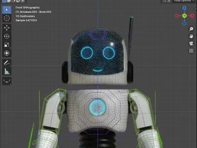 Android Bot Low-poly 3D model