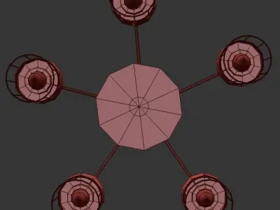 ELSTER chandelier with four lights 3D model