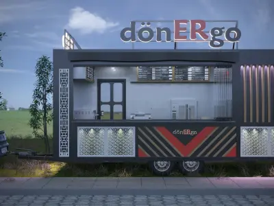 CONTAINER FOOD TRUCK IMMBIS DONERGO 3D model