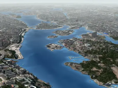 Stockholm Sweden Low-poly 3D model