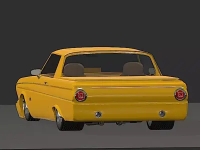 1965 Pro Street Hotrod - High Poly 3D model