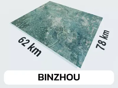 Binzhou China City Landscape 3D Model 3D model