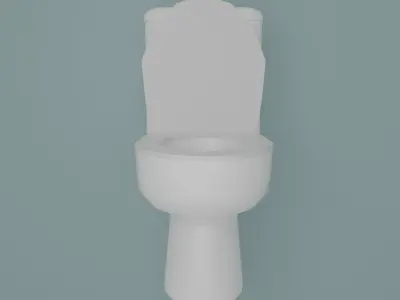 Toilet Low-poly 3D model