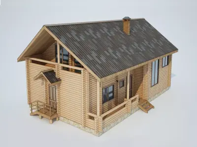 Wooden house 3D model