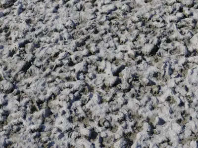 Snow Capped Mud Clods  Texture